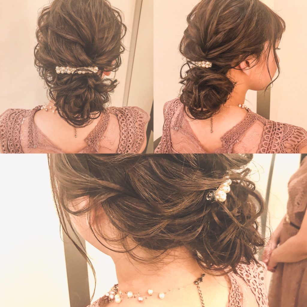 夏の結婚式や浴衣にオススメな涼しげサイドシニヨン